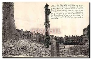 Carte Postale Ancienne Arras Hôtel de ville Militaria