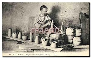 Carte Postale Ancienne Poterie Ceramique Vallauris La fabrication de la poterie artistique TOP