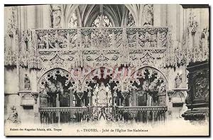Carte Postale Ancienne Troyes Jube De I'Eglise Ste Medeleine