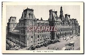 Carte Postale Ancienne Paris Hôtel de Ville
