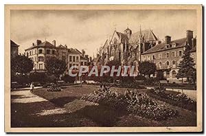 Carte Postale Ancienne Troyes Eglise Saint Urbain Et Jardin De La préfecture