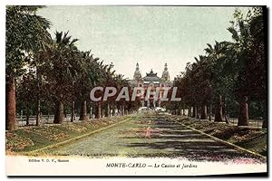 Carte Postale Ancienne Monte Carlo Le Casino Et Jardins