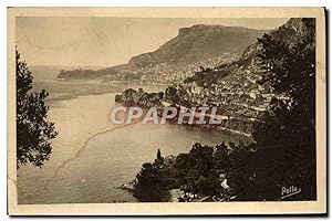Carte Postale Ancienne La Principauté De Monaco vue De Roquebrune
