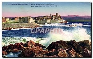 Carte Postale Ancienne Antibes vue Prise De La Pointe De I'îlette