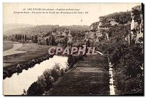 Carte Postale Ancienne Les Eyzies Capitale prehistorique Laugerie basse vue prise de la grotte de...