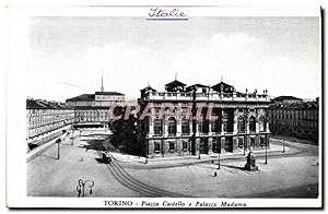 Carte Postale Ancienne Torino Piazza Castello e Palazzo Madama