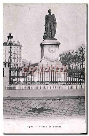Carte Postale Ancienne Lyon Statue De Suchet