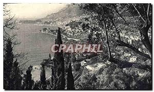 Carte Postale Ancienne La Principauté De Monaca La Principauté vue De Roquebrune