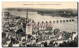 Carte Postale Ancienne Saumur La vue générale et la Loire