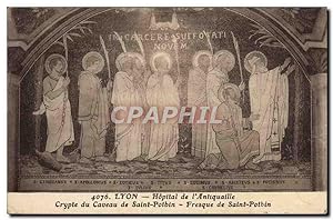 Carte Postale Ancienne Lyon Hopital De I'Antiquaille Crypte Du Caveau De Saint Pothin