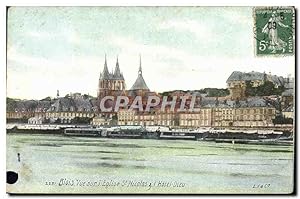 Carte Postale Ancienne Blois vue Sur L'Eglise St Nicotas L'Hôtel Dieu