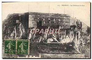 Carte Postale Ancienne Belfort Le Château Et Le Lion