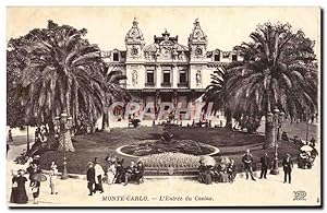 Carte Postale Ancienne Monte carlo L'Entrée du Casino