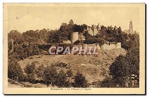 Carte Postale Ancienne Bressuire Le Château Et I'Eglise