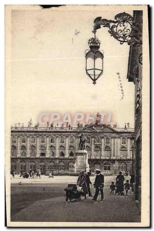 Carte Postale Ancienne Nancy Statue de Stanislas et l'hôtel de ville