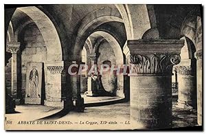 Carte Postale Ancienne Abbaye De Saint Denis La Crypte