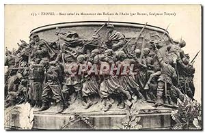 Image du vendeur pour Carte Postale Ancienne Troyes Haut Relief Du Monument Des Enfants de l'Aube mis en vente par CPAPHIL