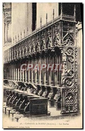 Carte Postale Ancienne Cathédrale De Rodez Les Stalles