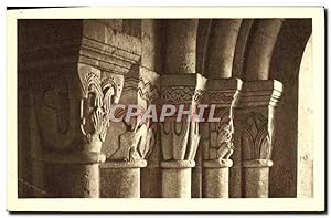 Seller image for Carte Postale Ancienne Morienval L'Eglise Notre Dame Chapiteaux du deambulatoire Ancienne abbatiale des Benedictines for sale by CPAPHIL