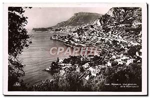 Carte Postale Ancienne Monaco vue générale de la Principauté