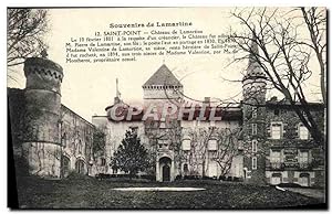 Carte Postale Ancienne Saint Point Château de Lamartine