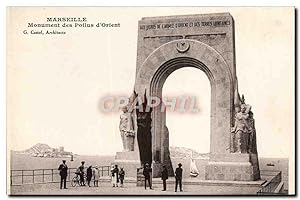 Carte Postale Ancienne Marseille Monument Des Poilus D'Orient Militaria