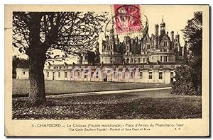 Carte Postale Ancienne Chambord Le Château Place D'Armes Du Marechal Du Saxe