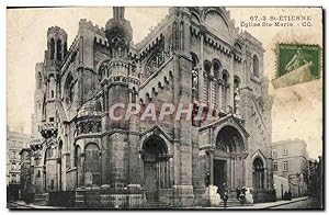 Carte Postale Ancienne St Etienne Eglise Ste Marie