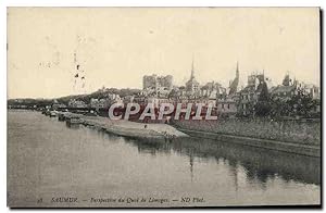 Carte Postale Ancienne Saumur Perspective du Quai de Limoges
