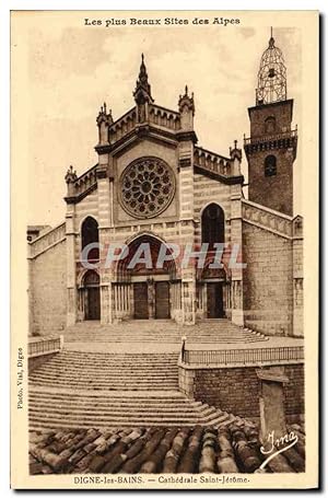 Carte Postale Ancienne Digne les Bains Cathédrale Saint Jerome