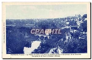 Carte Postale Ancienne Poitiers Vallée Du Clain Le pont du chemin de fer et les coteaux de la Tra...