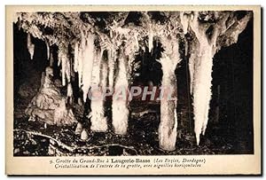 Carte Postale Ancienne Grotte du Grand Roc a Laugerie Basse Cristallisation de l'entrée de la gro...