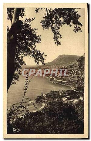 Carte Postale Ancienne Monte Carlo Vu de Roquebrune