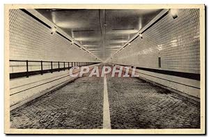 Seller image for Carte Postale Ancienne Anvers vue Intrieure du Tunnel pour vehicules sous l'Escaut Eclairage Philora au sodium for sale by CPAPHIL