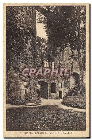 Carte Postale Ancienne Ruine Montclair Bei Mettlach Burghof