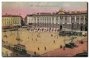 Carte Postale Ancienne Toulouse Plage Du Capitole Tramway