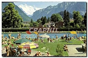 Carte Postale Moderne Interlaken Strandbad Mit Jungfrau