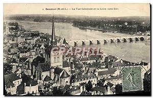 Carte Postale Ancienne Saumur vue générale Et La Loire