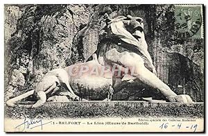 Carte Postale Ancienne Belfort Le Lion Bartholdi