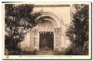 Carte Postale Ancienne St Bertrand De Comminges Porte De L'Eglise De Valcabrere