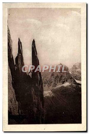 Carte Postale Ancienne Chamonix Mont Blanc Les jumeaux de Plan Praz