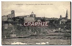 Carte Postale Ancienne Parthenay vue générale Prise Des Garennes