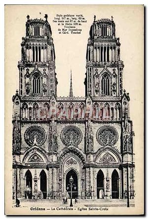Carte Postale Ancienne Orleans La Cathédrale Eglise Sainte Croix