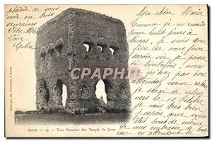 Carte Postale Ancienne Autun Tour Romaine Dite Temple De Janus