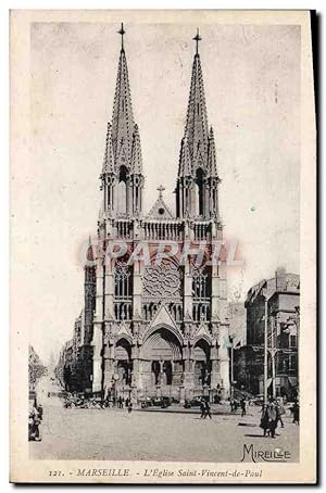 Carte Postale Ancienne Marseille L'Eglise Saint Vincent De Paul