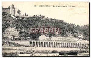 Carte Postale Ancienne Mercues Le Viaduc Et Le Château