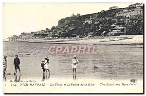 Carte Postale Ancienne Nice Havrais La Plage et la Pointe de la Heve