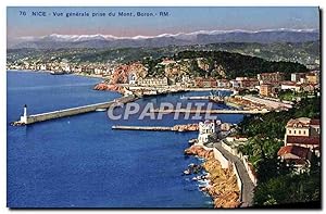 Carte Postale Ancienne Nice vue Genarale Prise Du Mont Boron