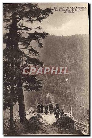 Carte Postale Ancienne Gerardmer Le Belvedere De La Roche Du Diable