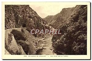 Carte Postale Ancienne Les Gorges De Chouvigny vue Prise Sur Le Tunnel